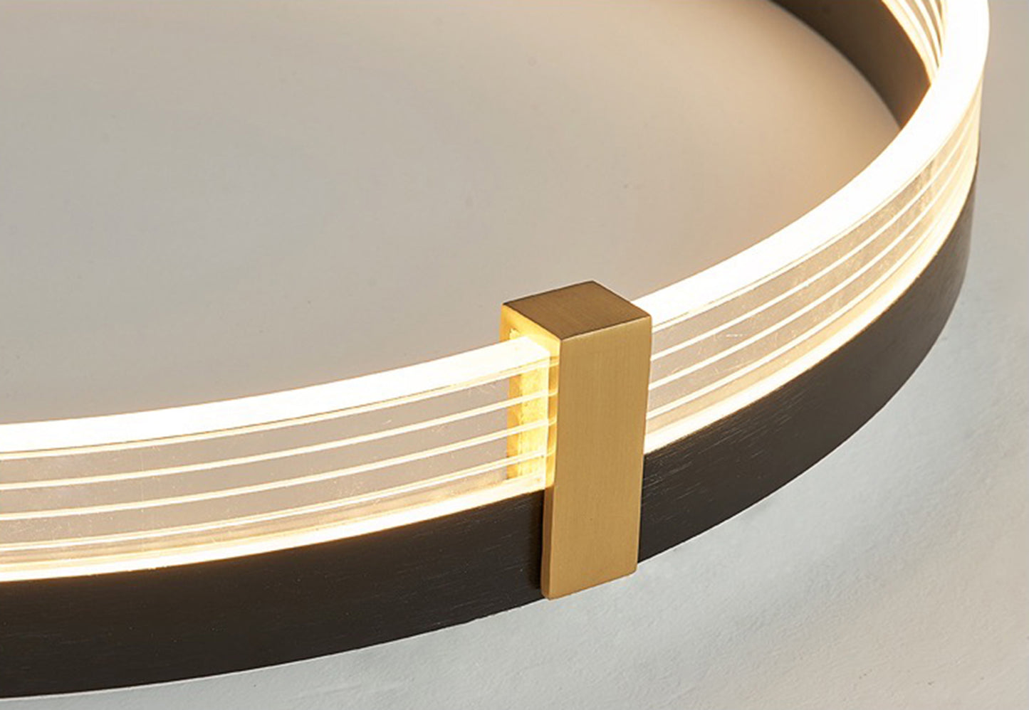 Ailiebe Design® LED-Deckenleuchte Dimmbar mit Fernbedienung mit Memory Funktion Modern Durchmesser 40cm Kreis Schwarz ADLEDD027