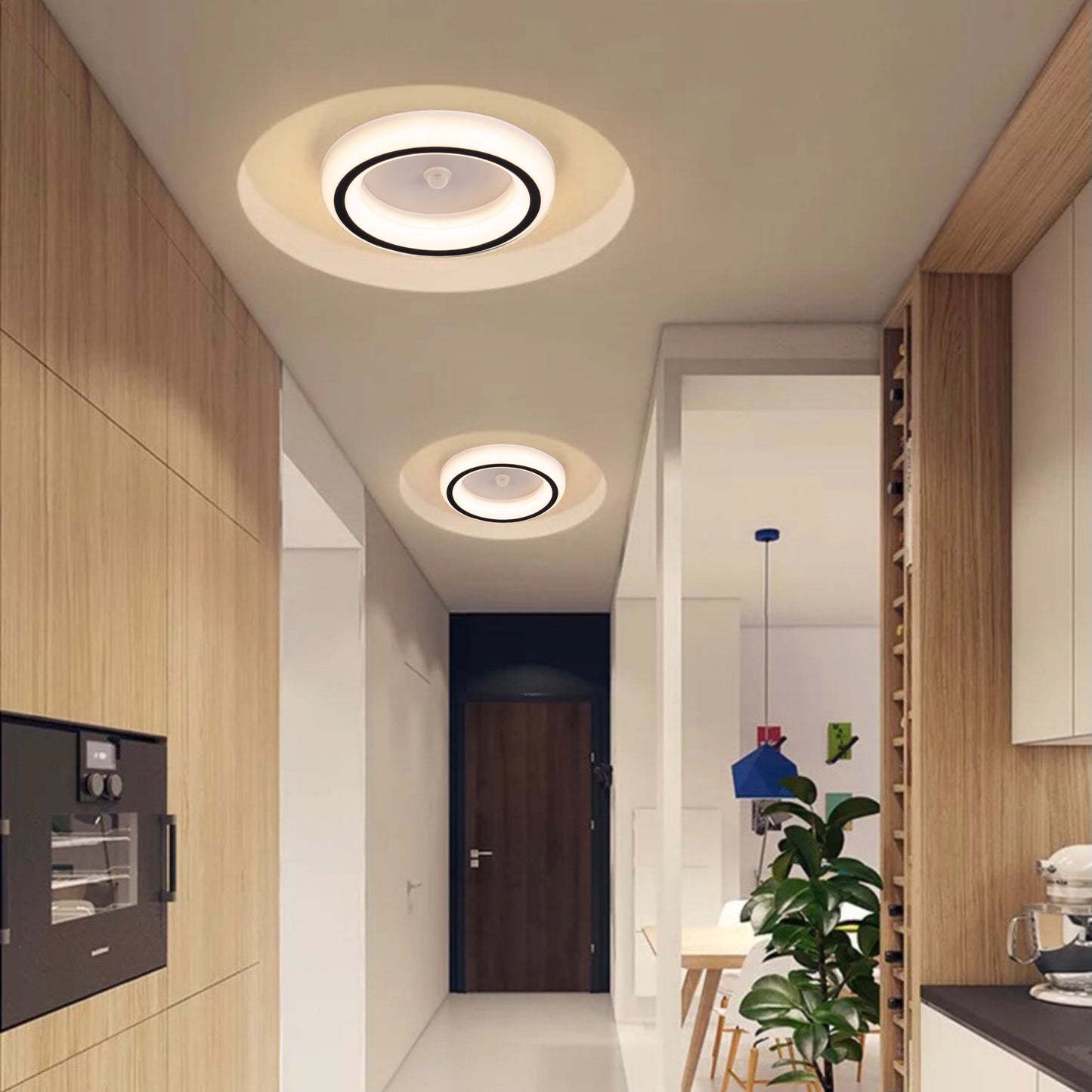 Ailiebe Design® LED-Deckenleuchte mit Bewegungsmelder Warmweiß für Flur Diele Treppe Keller AILIEBE011