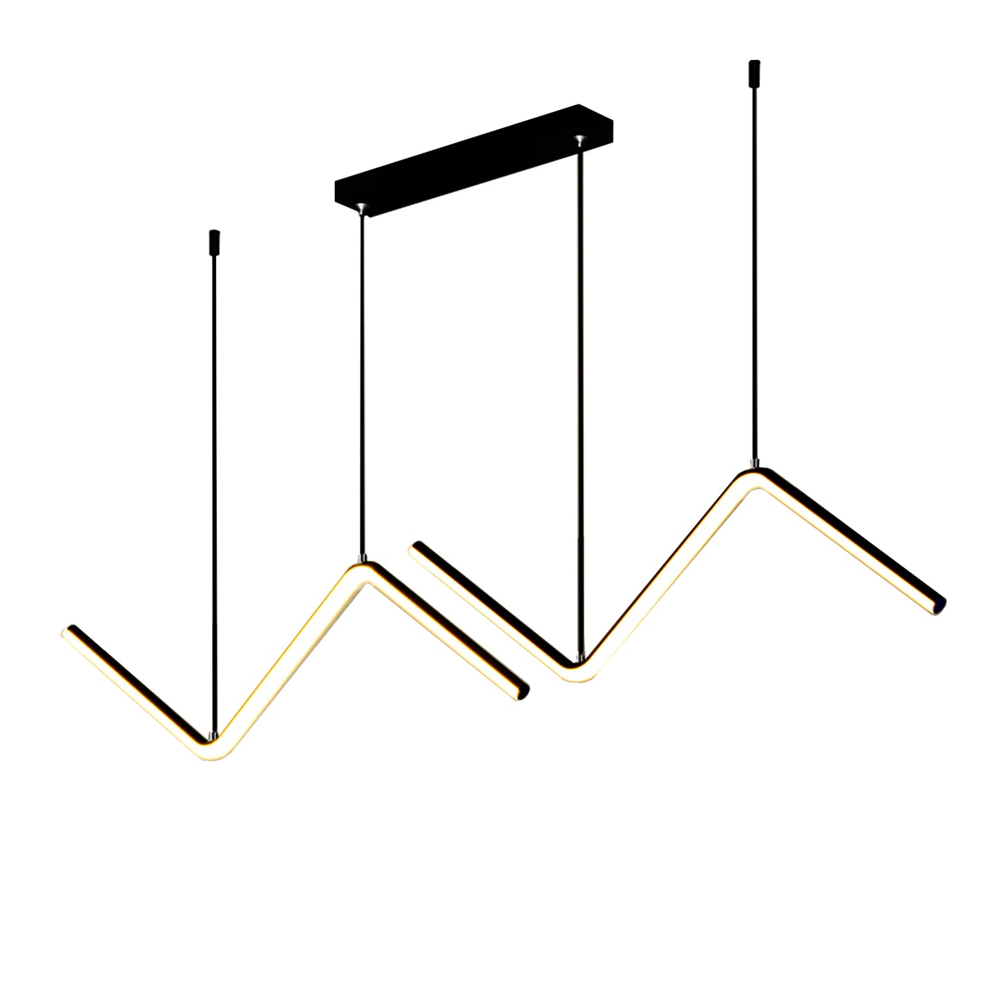 Ailiebe Design® LED-Pendelleuchte Esstischlampe Deckenleuchte Dimmbar mit Fernbedienung mit Memory Funktion Breite 90cm Länge 40-120cm Verstellbar Schwarz AILIEBE021