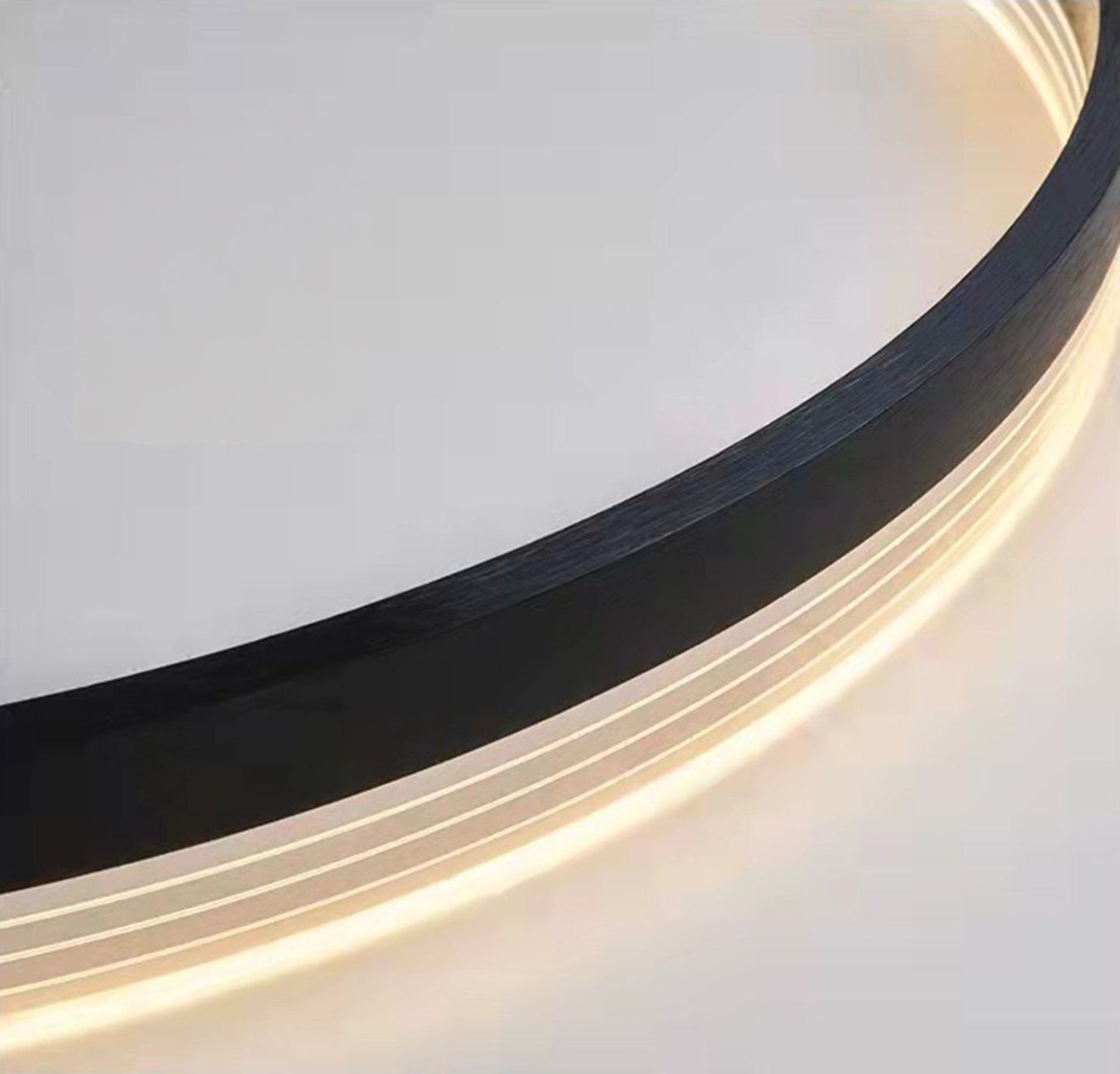 Ailiebe Design® LED-Deckenleuchte Dimmbar mit Fernbedienung mit Memory Funktion Modern Durchmesser 40cm Kreis Schwarz ADLEDD027