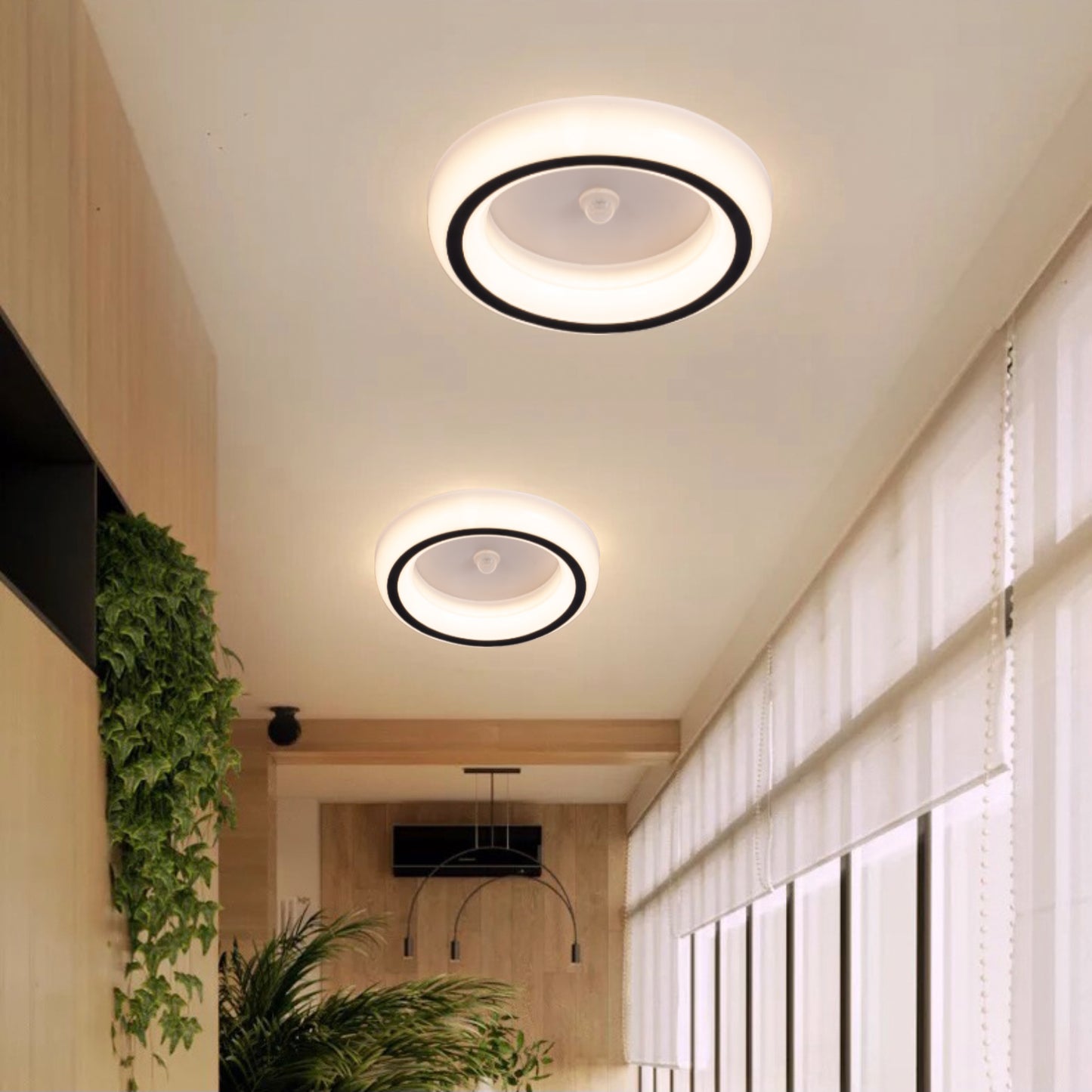 Ailiebe Design® LED-Deckenleuchte mit Bewegungsmelder Warmweiß für Flur Diele Treppe Keller AILIEBE011